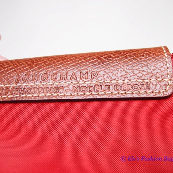 NWT LONGCHAMP Le Pliage Medium/Small Shoulder Tote Burnt Red AUTHENTIC - Picture 12 of 16